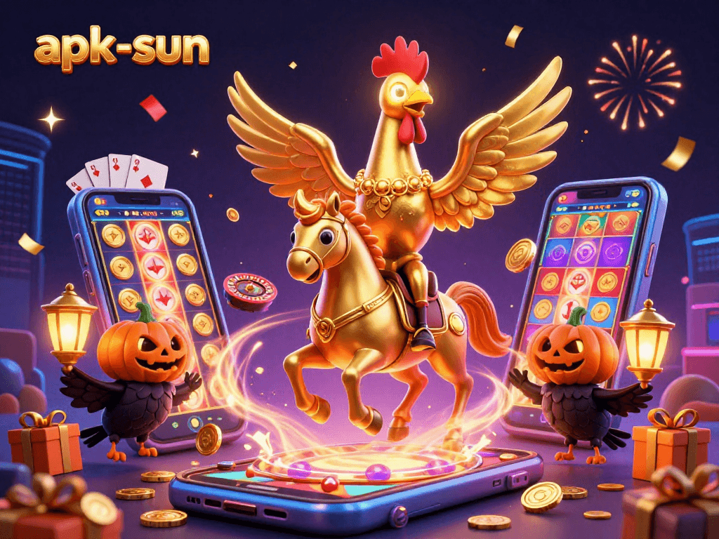 Engage with apk-sun's thrilling casino adventures featuring unique characters and colorful game elements.