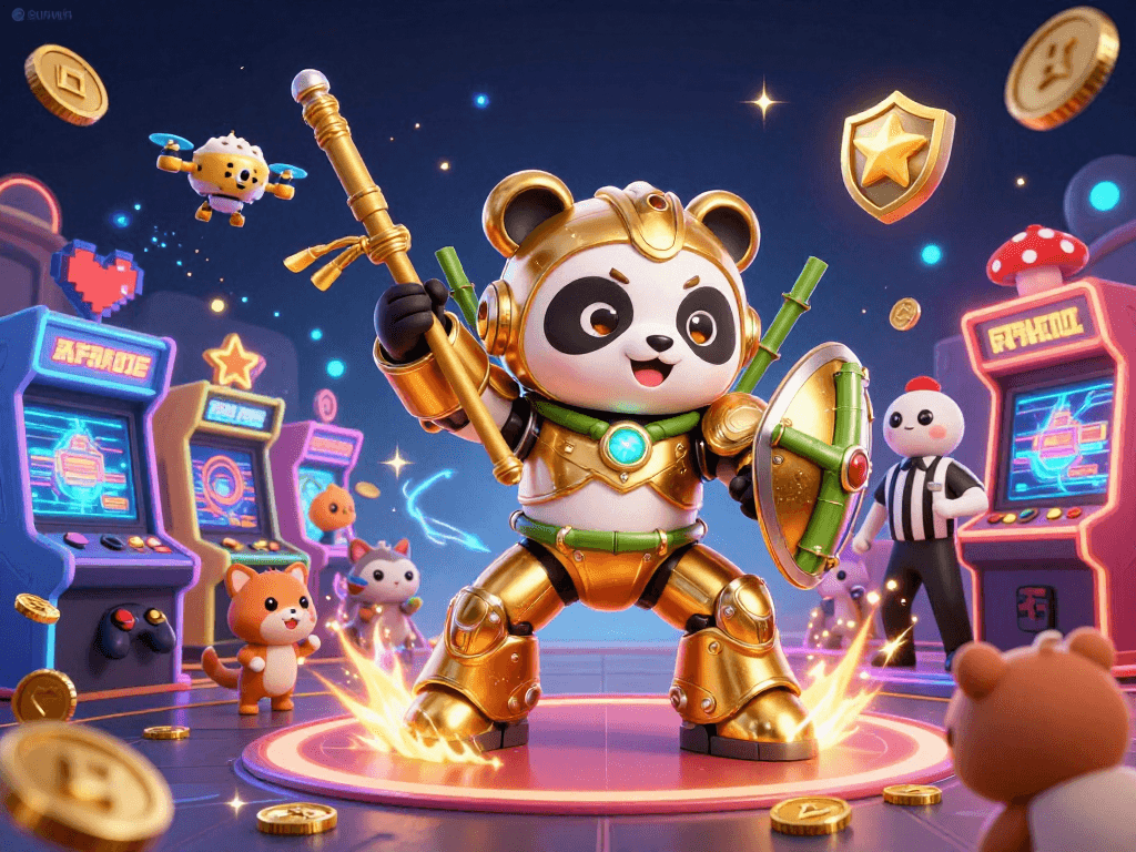 Play sunwin for an action-packed gaming experience with a mech-suit panda at a lively casino!