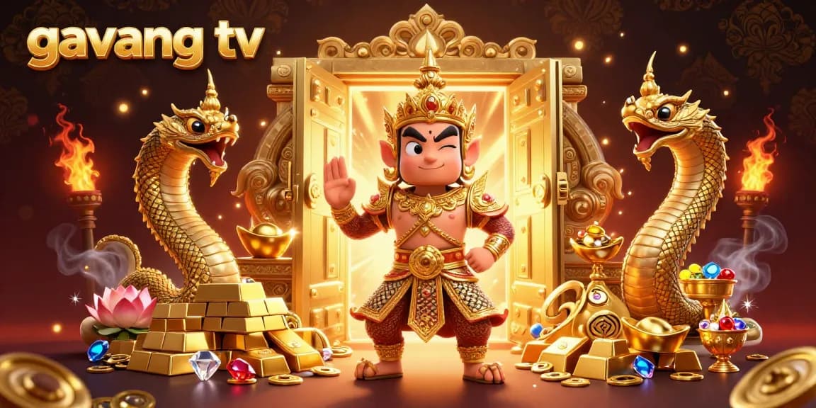 Experience thrilling action with gavang tv’s vibrant 3D depiction of a winning moment in online gaming.