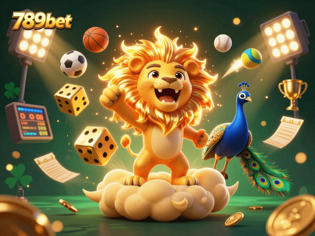 Engage with 789bet in an immersive 3D casino scene featuring vibrant characters and dynamic elements.