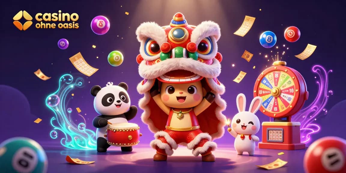 Experience the excitement of casino ohne oasis with vibrant characters and lottery themes capturing the thrill of gaming.