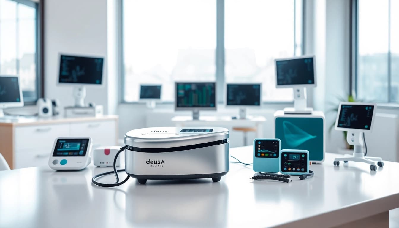 Die Geräte von deus medical in einem modernen, professionellen Umfeld präsentieren Effizienz und Vertrauen.