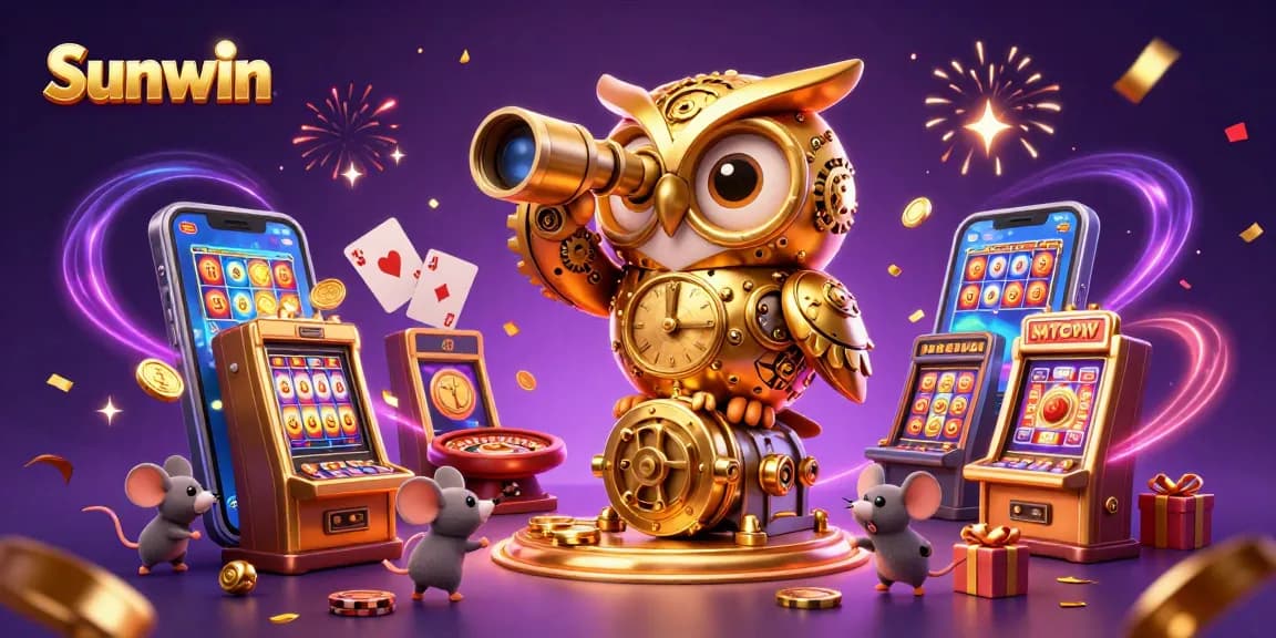 Experience exhilarating games at Sunwin with vibrant casino elements and action-packed scenes.