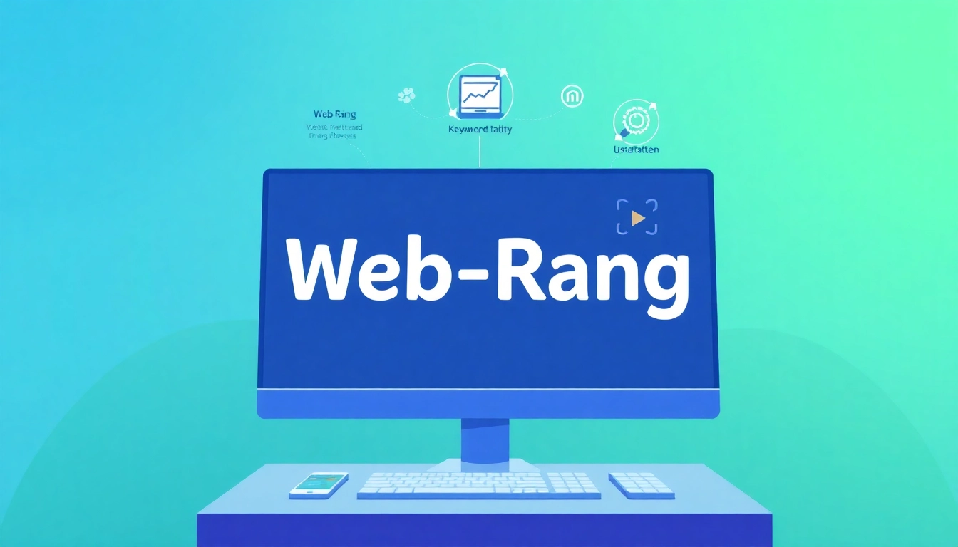 Visualisierung der Faktoren, die den Web-Rang beeinflussen, mit einer hellen und modernen Grafik.