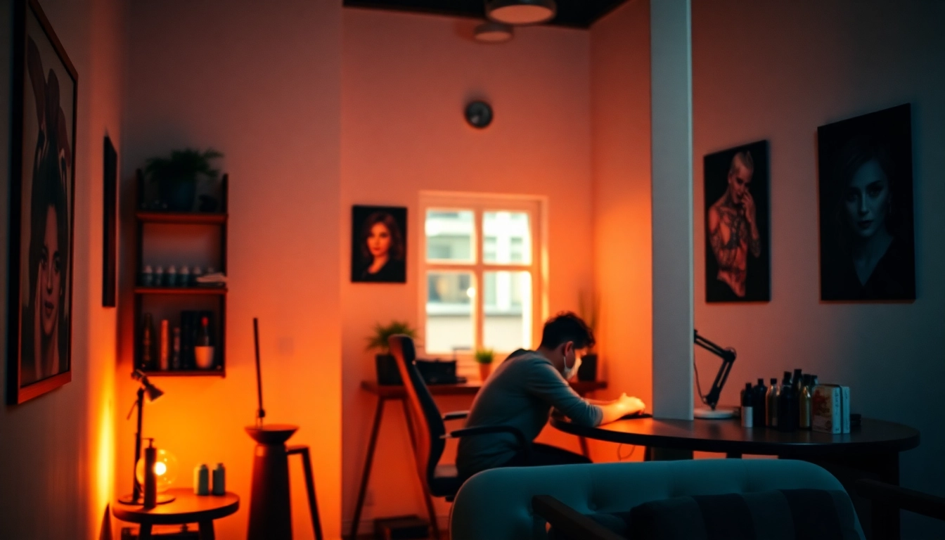 Tattoo Studio München mit einem professionellen Tätowierer, der ein einzigartiges Tattoo entwirft.