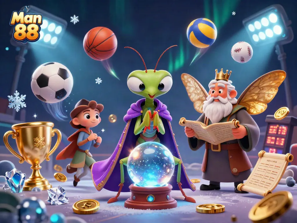 Experience the thrill of Man 88 with a vibrant illustration showcasing dynamic sports elements and engaging characters.