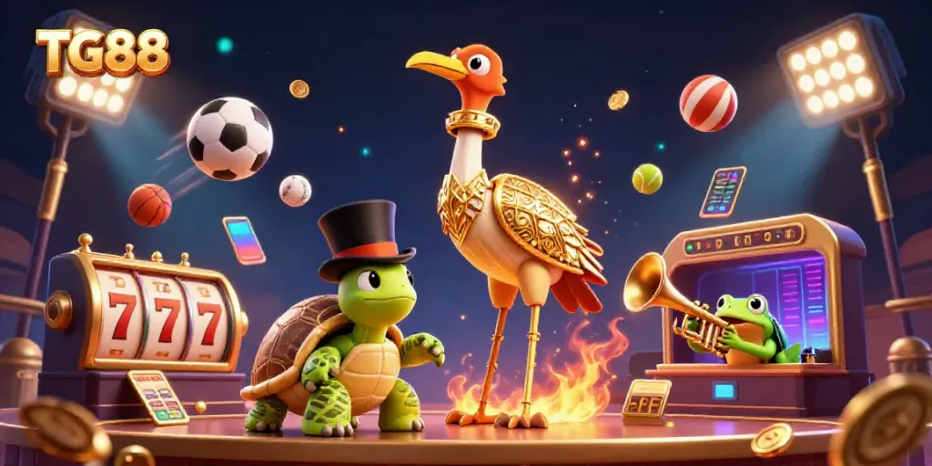 Engage in captivating experiences with TG88's visually rich and interactive casino scene featuring dynamic characters.