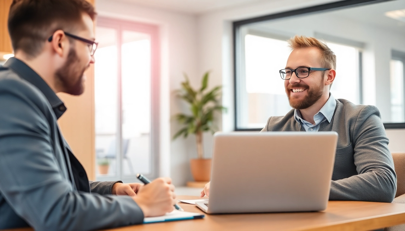 Bewerbungstraining in einem persönlichen Coaching-Gespräch zwischen einem Trainer und Teilnehmer.