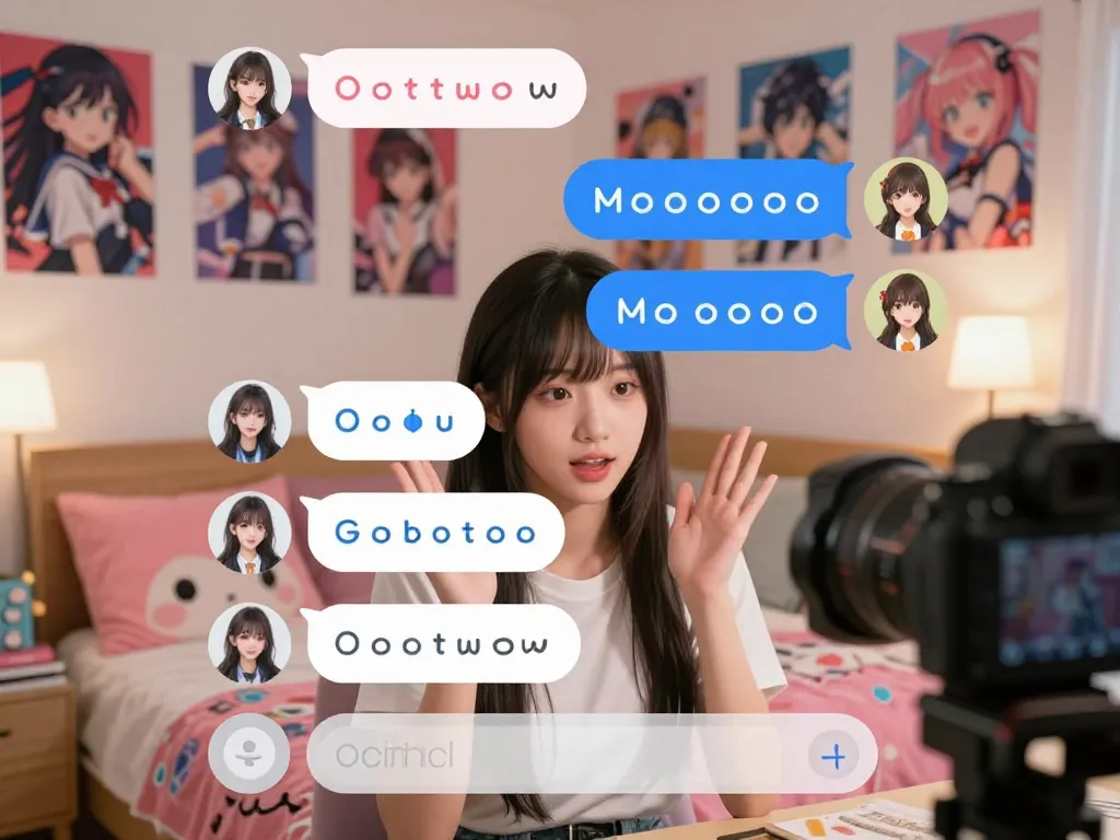 Engaging hentai ai chat scene with animated waifu character interacting in a cozy digital space.