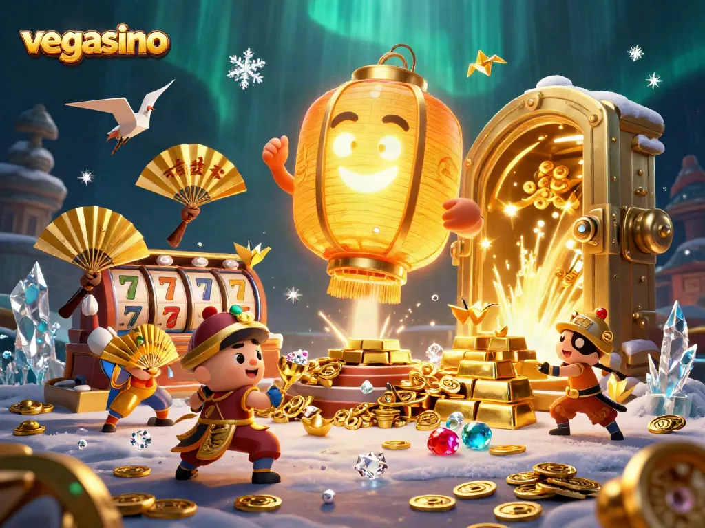 Experience the vibrant world of vegasino with dynamic casino elements and enchanting characters.