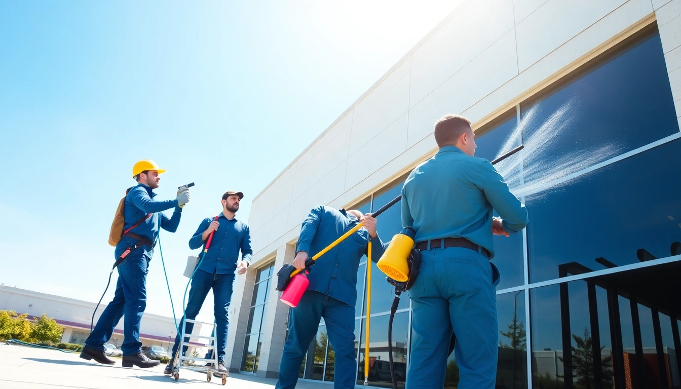 Effiziente Gebäudereinigung Ulm durch professionelles Team bei der Arbeit.