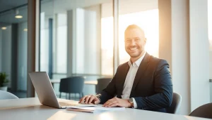 Unternehmensberatung: Berater im modernen Büro bei der Analyse wichtiger Unternehmensdokumente.