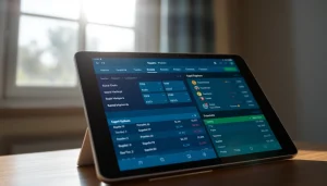 Neue Wettanbieter Plattform mit lebhaften Quoten und Wettoptionen auf einem Tablet zeigen.