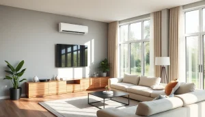 Modern Klimaanlagen providing efficient cooling in a stylish living space