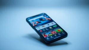 Entdecke die besten Wett Apps auf einem modernen Smartphone-Interface mit interaktiven Grafiken.