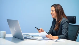 Löschdienst-Experte entfernt negative Bewertungen am Computer, um Unternehmen zu unterstützen.