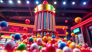 Spieler erleben das aufregende Plinko bei lebhaften Casino-Aktivitäten.