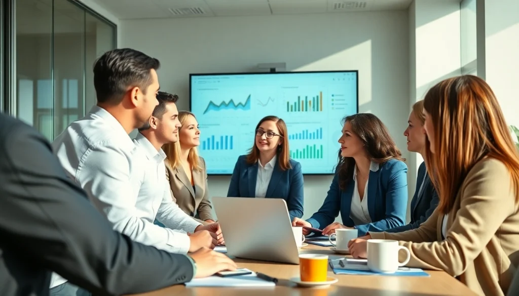 Headhunter Saarbrücken team collaborating in a modern office setting.