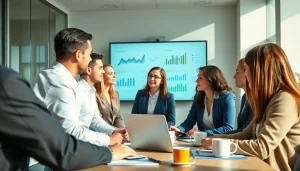 Headhunter Saarbrücken team collaborating in a modern office setting.