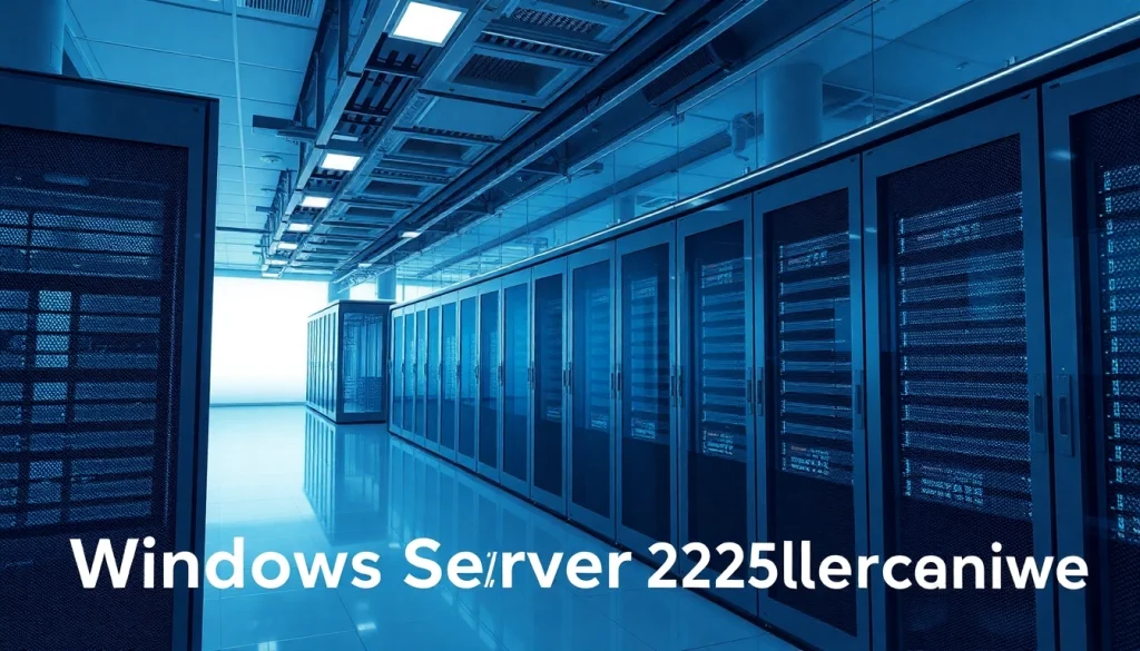 Modernes Rechenzentrum mit Servern als Windows Server 2025 Alternative.