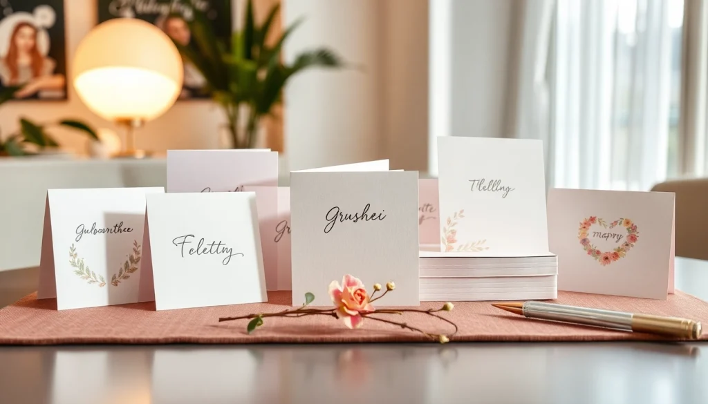 Grusskarten online kaufen - Entdecken Sie eine stilvolle Auswahl schöner Grußkarten in einem einladenden Ambiente.