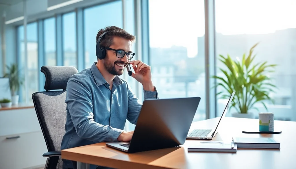 Headhunter IT im modernen Büro, engagiert im persönlichen Recruiting-Gespräch.