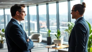 Headhunter Schweiz berät erfolgreich Kunden in modernem Büroumfeld.